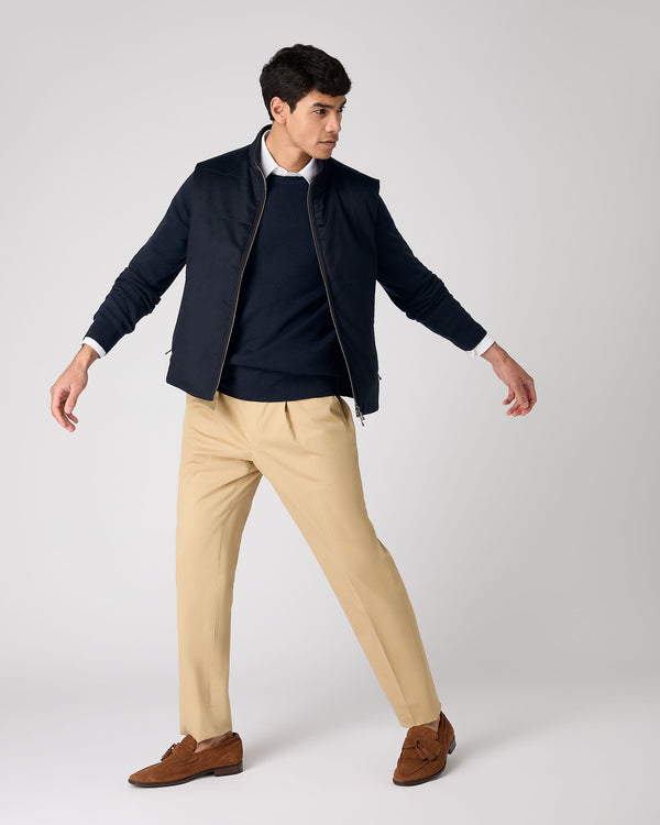 N.peal Men's Belgravia Cashmere Gilet In Navy Blue