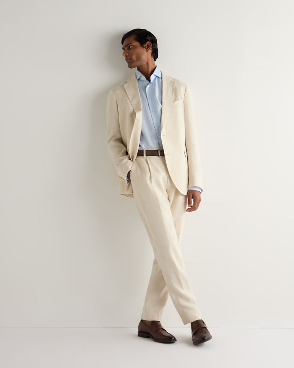 N.peal Men's Cannes Linen Shirt In Light Blue