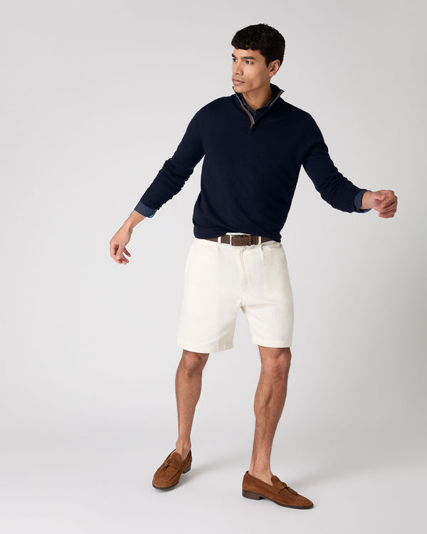 N.peal Men's Cannes Linen Shirt In Navy Blue