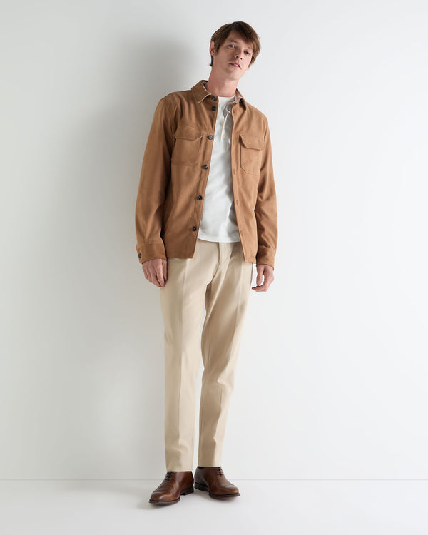 N.peal Men's Cotton Polo Shirt In White