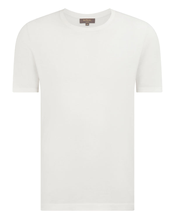 N.peal Men's Cotton T-Shirt In White