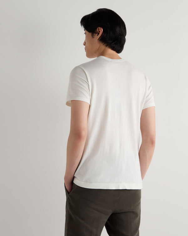 N.peal Men's Cotton T-Shirt In White