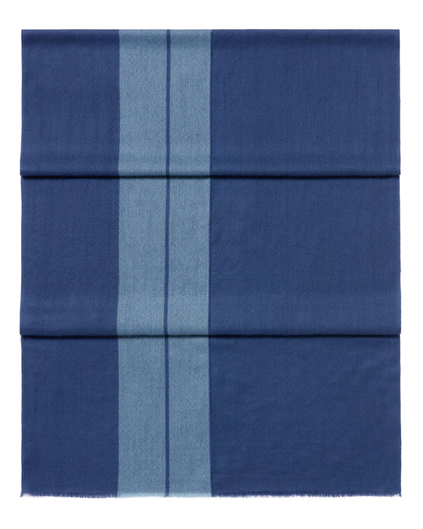 n.peal Men's Geo Cashmere Pashmina In Navy Blue