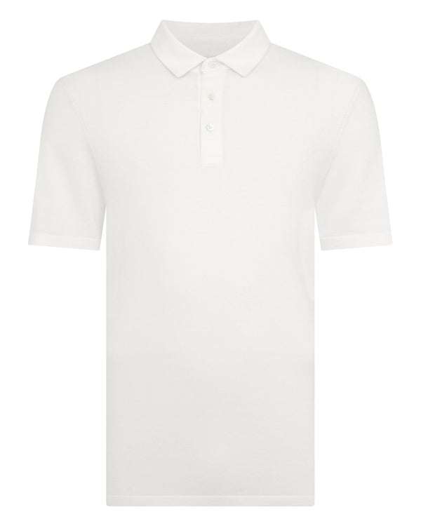 N.peal Men's Hove Cotton Polo In White