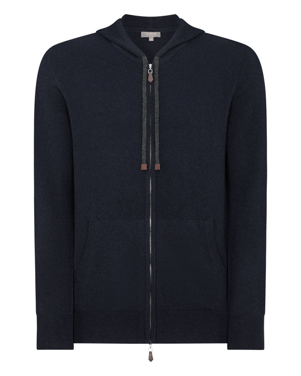 N.peal Men's Ladbroke Cashmere Hoodie In Navy Blue