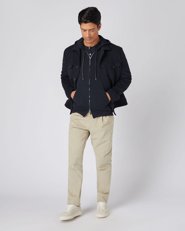 N.peal Men's Ladbroke Cashmere Hoodie In Navy Blue