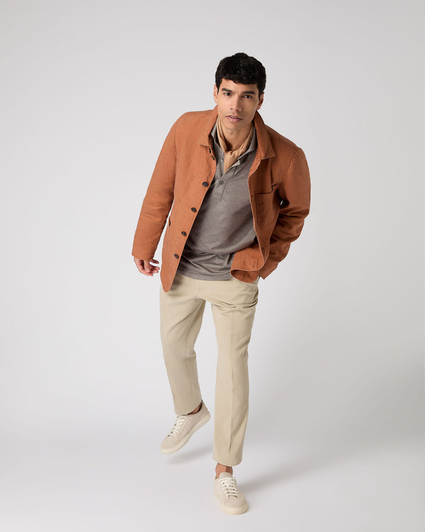 N.peal Men's Minori Overshirt In Orange