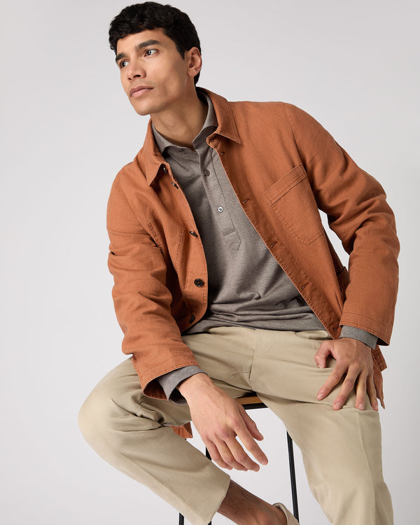 n.peal Men's Minori Overshirt In Orange