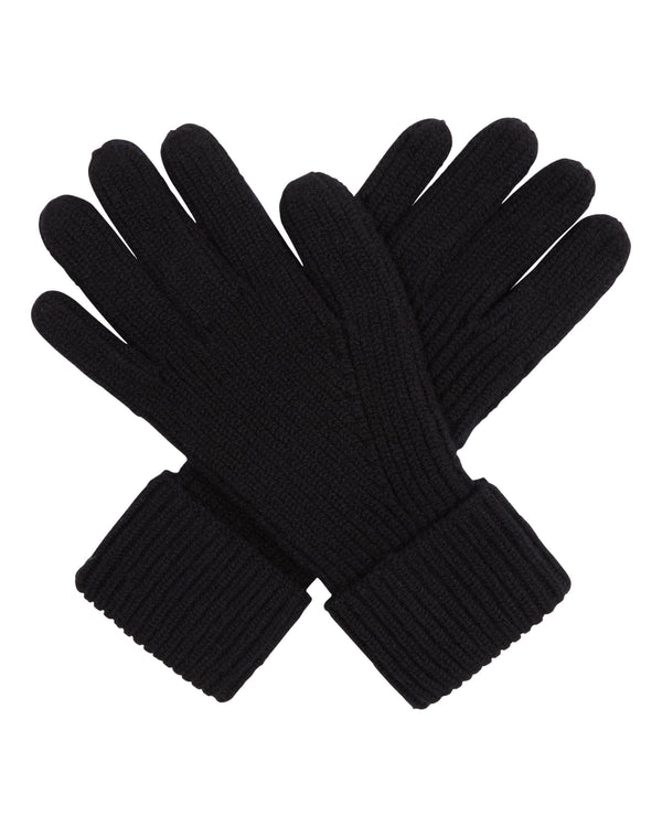 n.peal Men's Ribbed Cashmere Gloves In Black