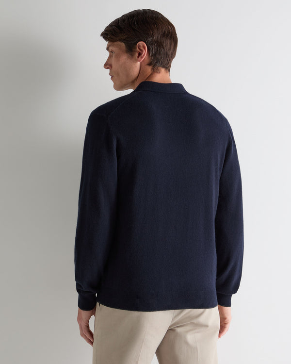 N.peal Men's Sloane Cashmere Polo In Navy Blue