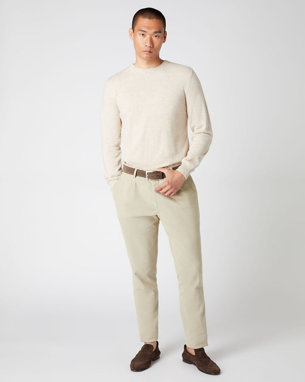 N.peal Men's Suede Belt In Brown