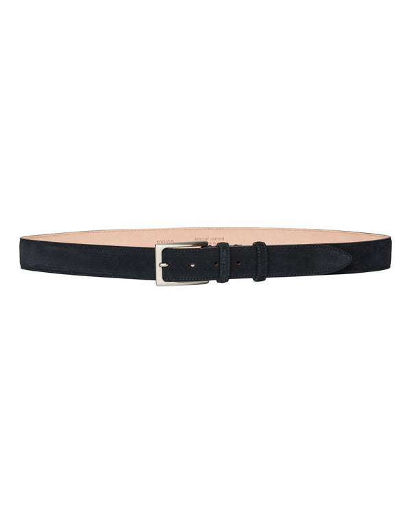 n.peal Men's Suede Belt In Navy Blue