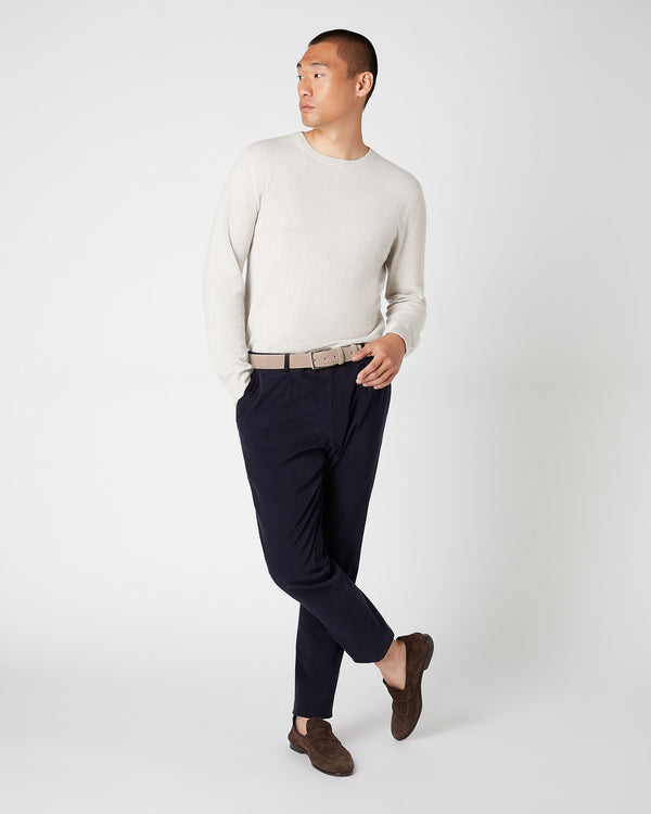 N.peal Men's Suede Belt In Taupe Brown