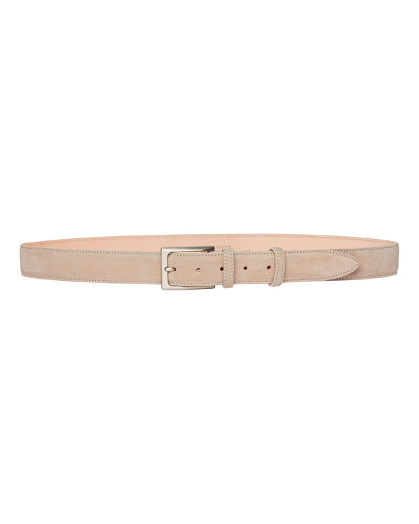 n.peal Men's Suede Belt In Taupe Brown