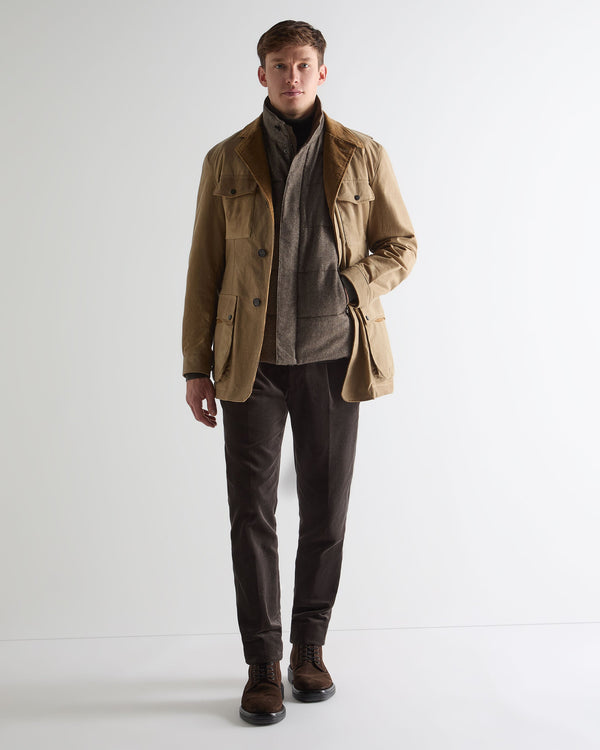 N.peal Men's Vancouver Herringbone Gilet In Brown