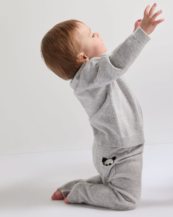 N.peal Panda Pocket Cashmere Leggings In Fumo Grey