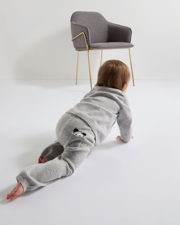 N.peal Panda Pocket Cashmere Leggings In Fumo Grey