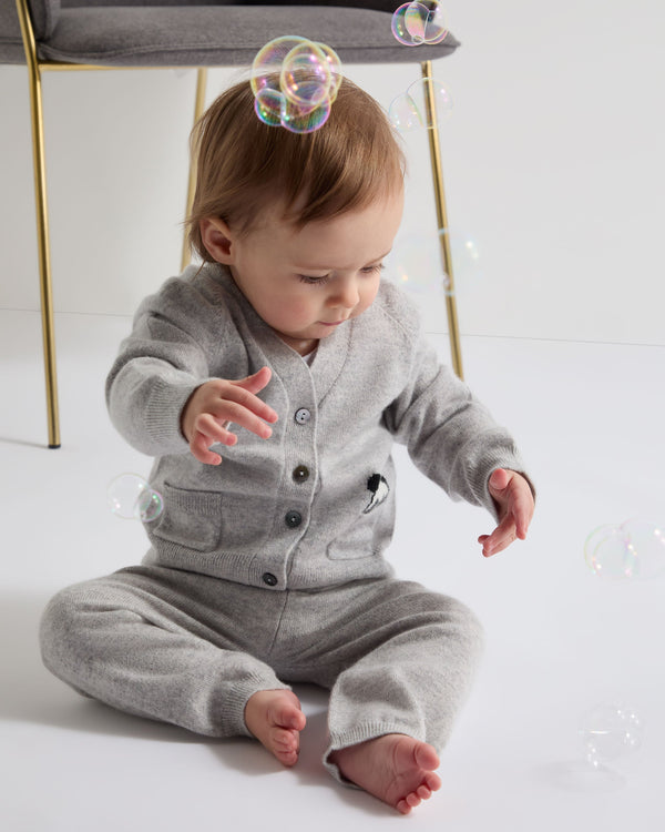 N.peal Panda Pocket Cashmere Leggings In Fumo Grey