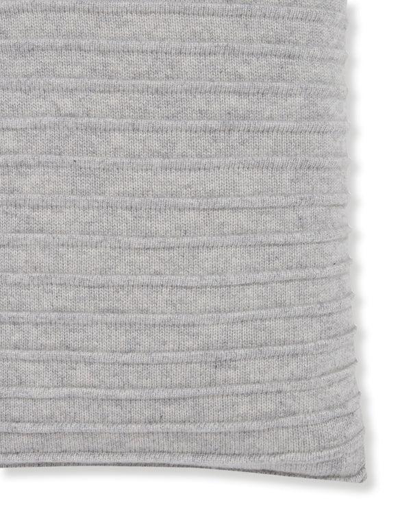 N.peal Ribbed Cashmere Cushion In Fumo Grey
