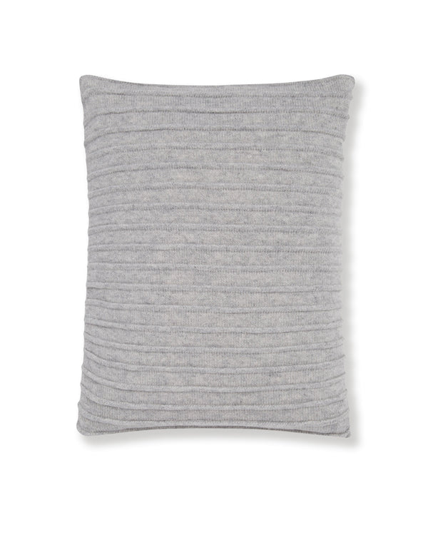 n.peal Ribbed Cashmere Cushion In Fumo Grey