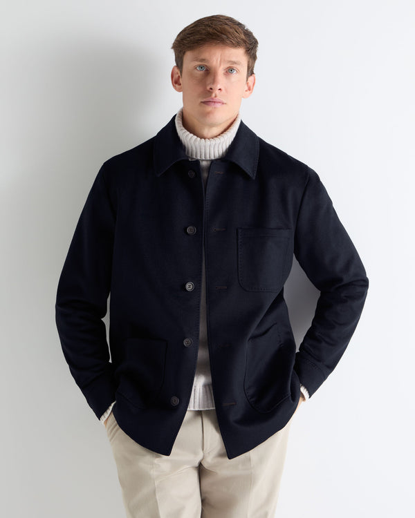 N.peal TUCCI CASHMERE UTILITY JACKET In Dark Navy