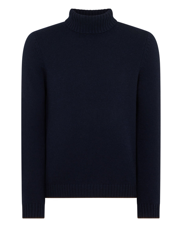 N.peal TUCCI CHUNKY TURTLE NECK In Navy Blue