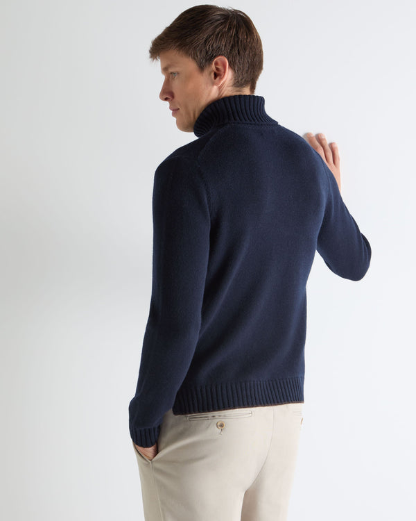 N.peal TUCCI CHUNKY TURTLE NECK In Navy Blue