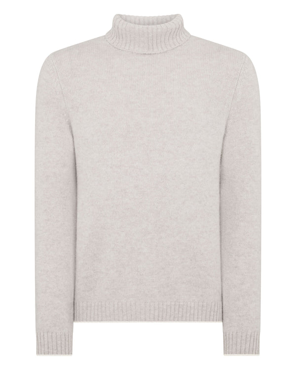 N.peal TUCCI CHUNKY TURTLE NECK In Pebble Grey