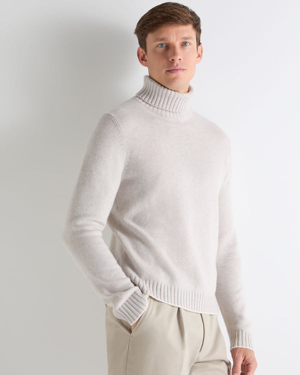 N.peal TUCCI CHUNKY TURTLE NECK In Pebble Grey