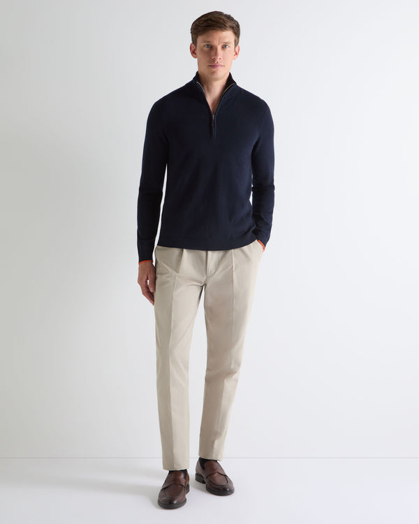 N.peal TUCCI HALF ZIP In Navy Blue