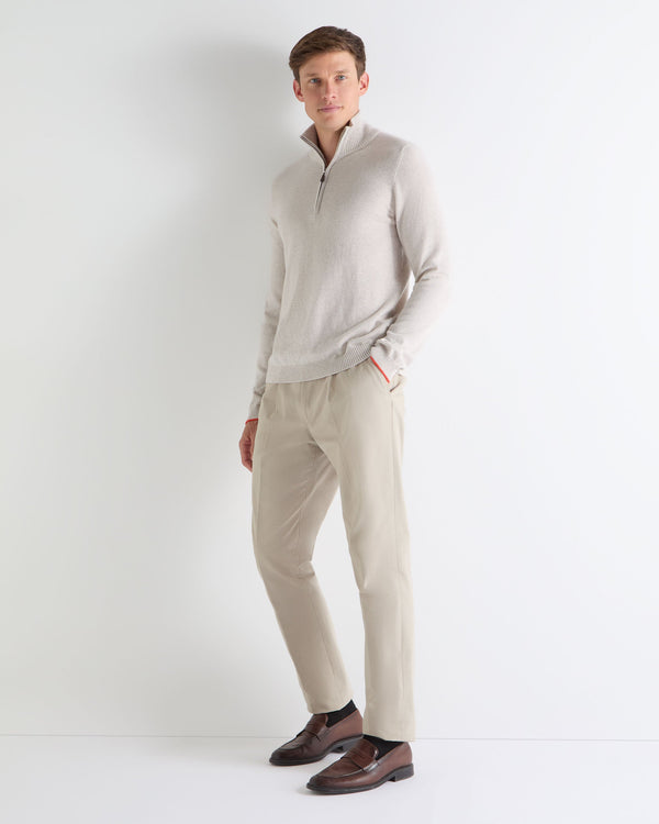 N.peal TUCCI HALF ZIP In Pebble Grey