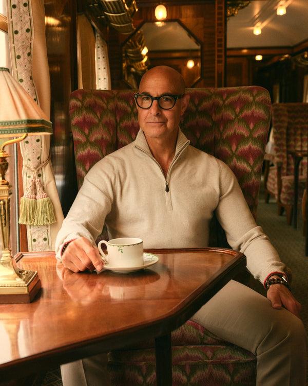 n.peal TUCCI HALF ZIP In Pebble Grey