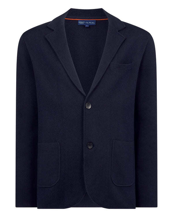 N.peal TUCCI KNITTED BLAZER In Navy Blue