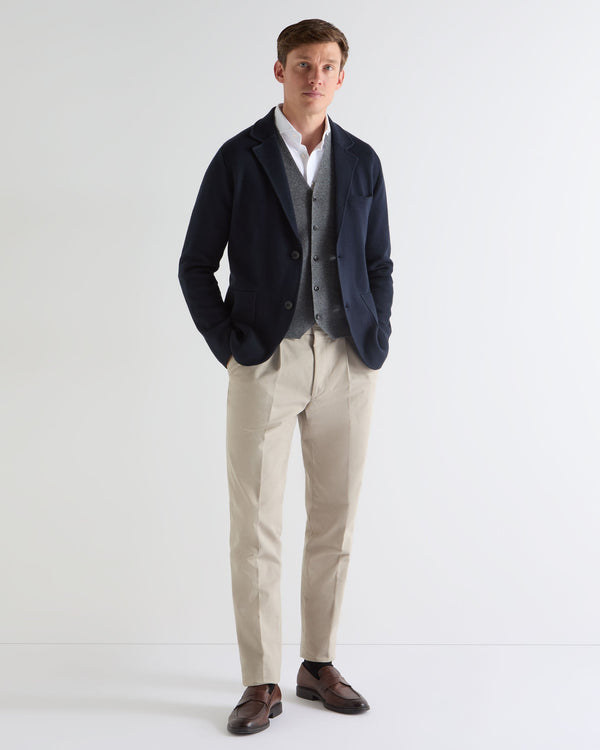 N.peal TUCCI KNITTED BLAZER In Navy Blue