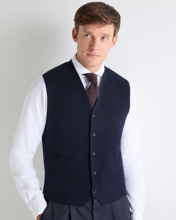 N.peal TUCCI KNITTED TIE In Navy Blue + Brown