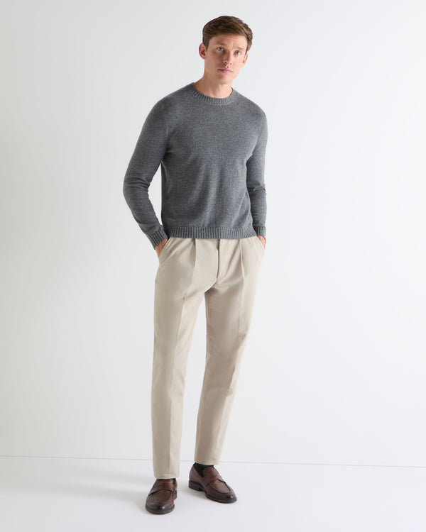 N.peal TUCCI ROUND NECK SWEATER In Elephant Grey