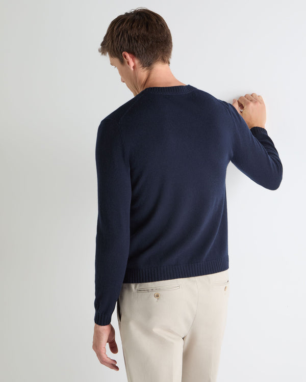 N.peal TUCCI ROUND NECK SWEATER In Navy Blue