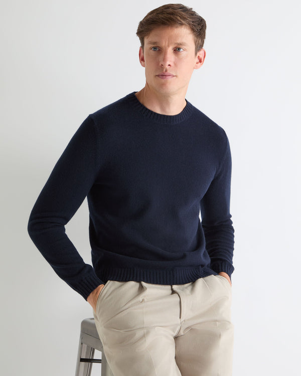 n.peal TUCCI ROUND NECK SWEATER In Navy Blue