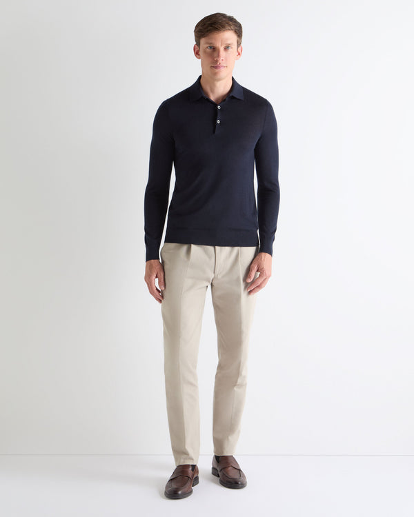 N.peal TUCCI SUPERFINE POLO SHIRT In Navy Blue