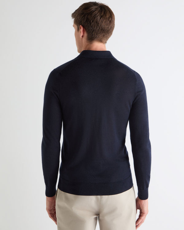 N.peal TUCCI SUPERFINE POLO SHIRT In Navy Blue