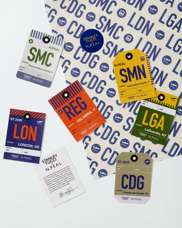 N.peal TUCCI TRAVEL SOCK In Navy Blue + Tucci Orange