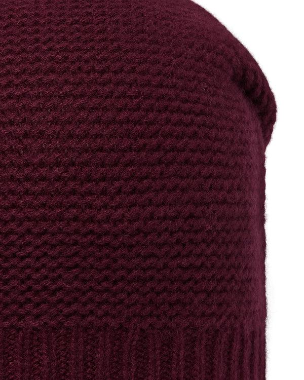 N.peal Unisex Beanie Cashmere Hat In Bordeaux Red