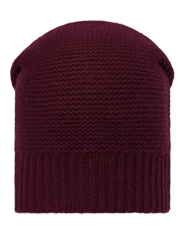 n.peal Unisex Beanie Cashmere Hat In Bordeaux Red