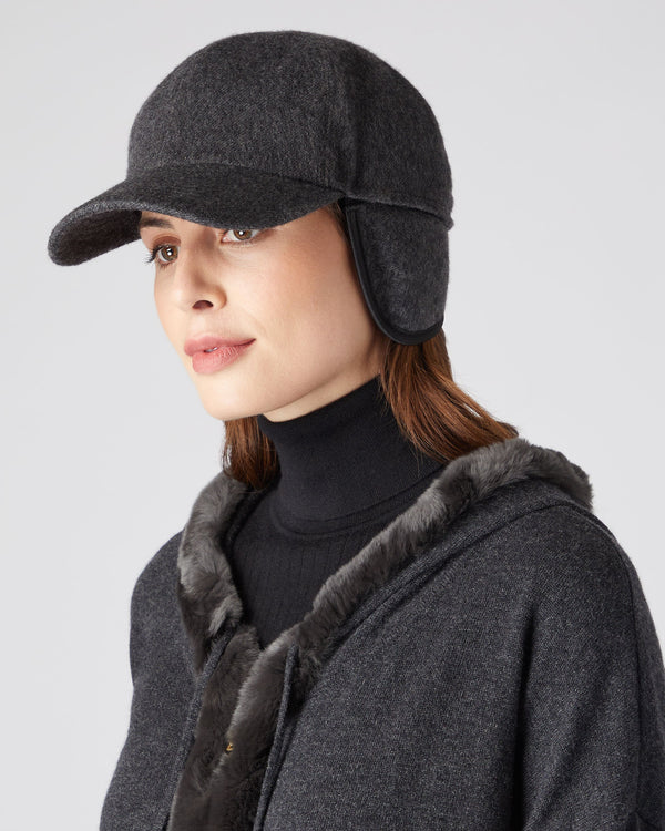 N.peal Unisex Cashmere Cap In Dark Grey