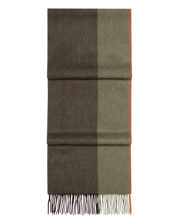 n.peal Unisex Cashmere Check Scarf In Green