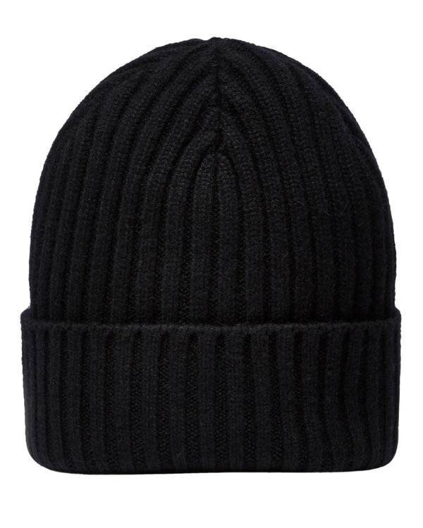 n.peal Unisex Chunky Ribbed Cashmere Hat In Black