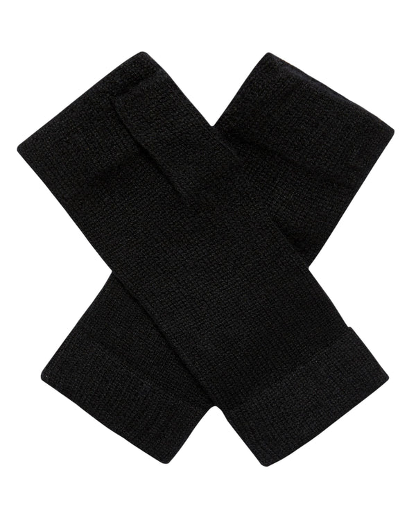 n.peal Unisex Fingerless Cashmere Gloves In Black