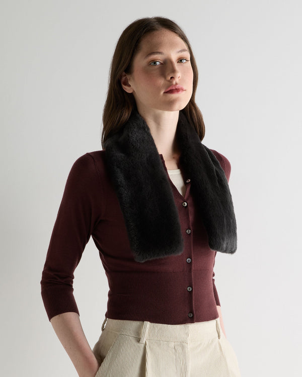 N.peal Unisex Fur Neckwarmer In Chocolate Brown