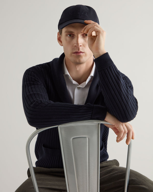 N.peal Unisex N.Peal Cashmere Cap In Navy Blue