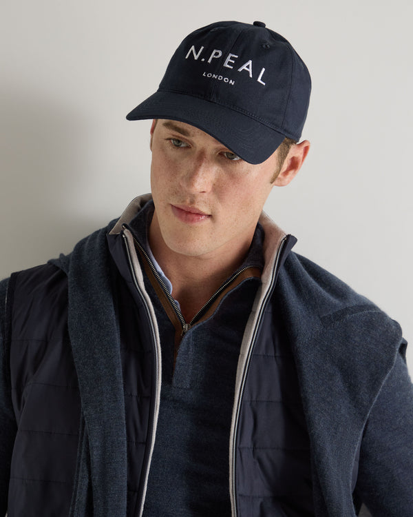 N.peal Unisex N.Peal Cotton Cap In Navy Blue